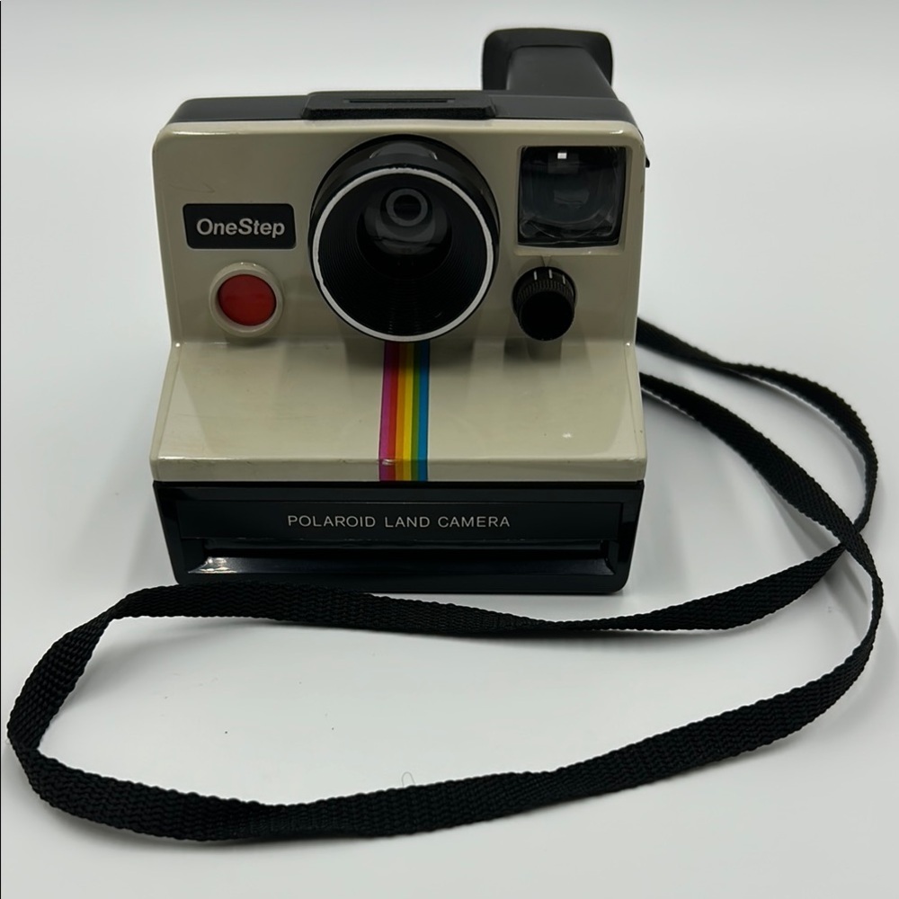 Vintage Polaroid Black and White Film Camera with Instant Photo Feature